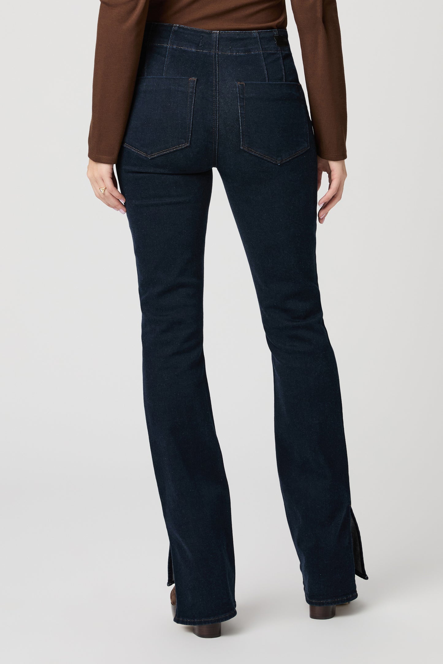 High Rise Laurel Canyon 32" W/ Front Welts + Front Darts + Outseam Slit - Romantica