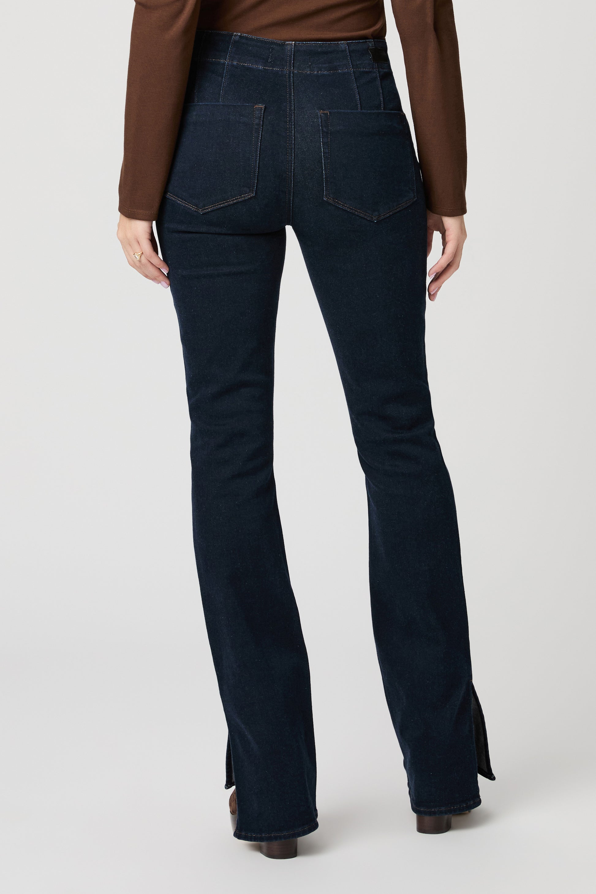 High Rise Laurel Canyon 32" W/ Front Welts + Front Darts + Outseam Slit - Romantica