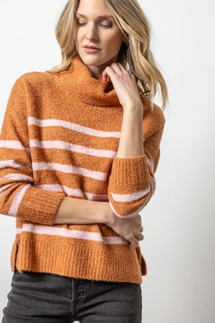 Striped Turtleneck Sweater