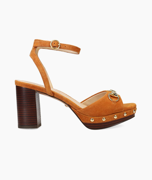 Anara Platform Cognac Heel