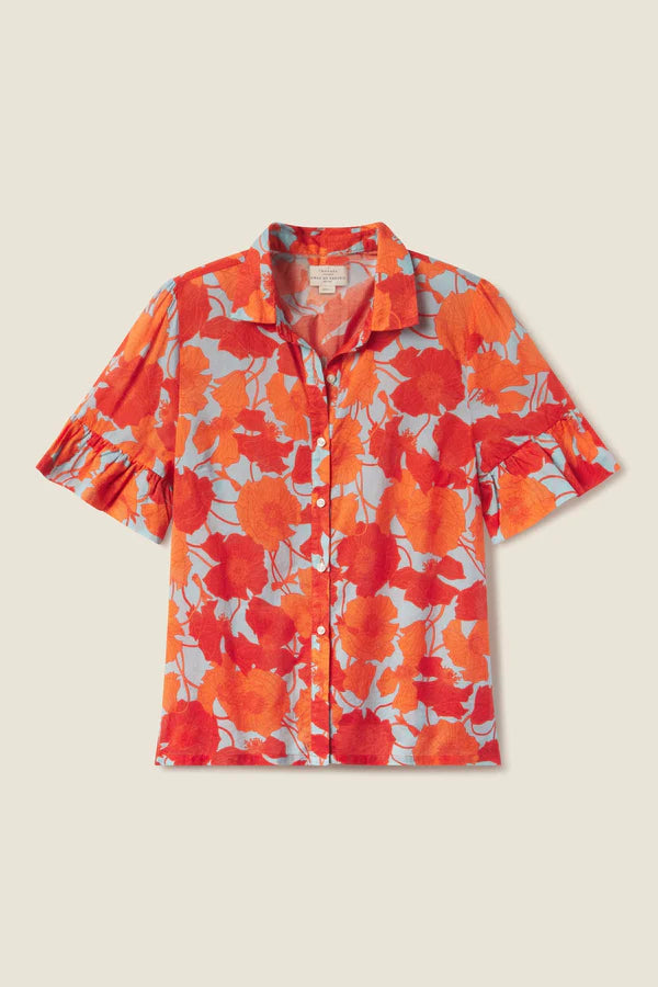 Lena Blouse Shoreline Poppy