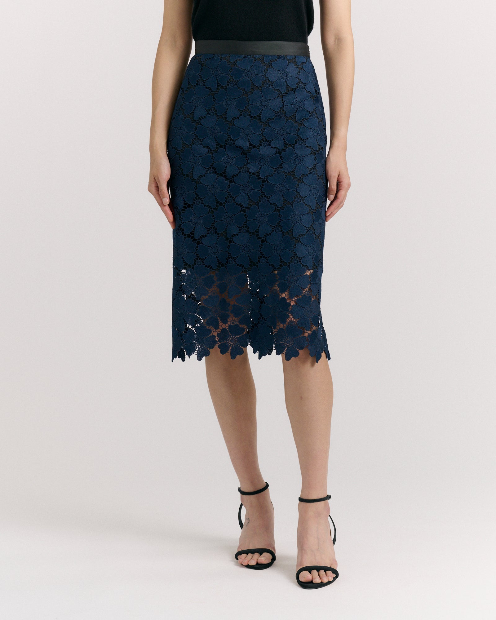 SP26 Mulberry Midi Skirt-Midnight Blue