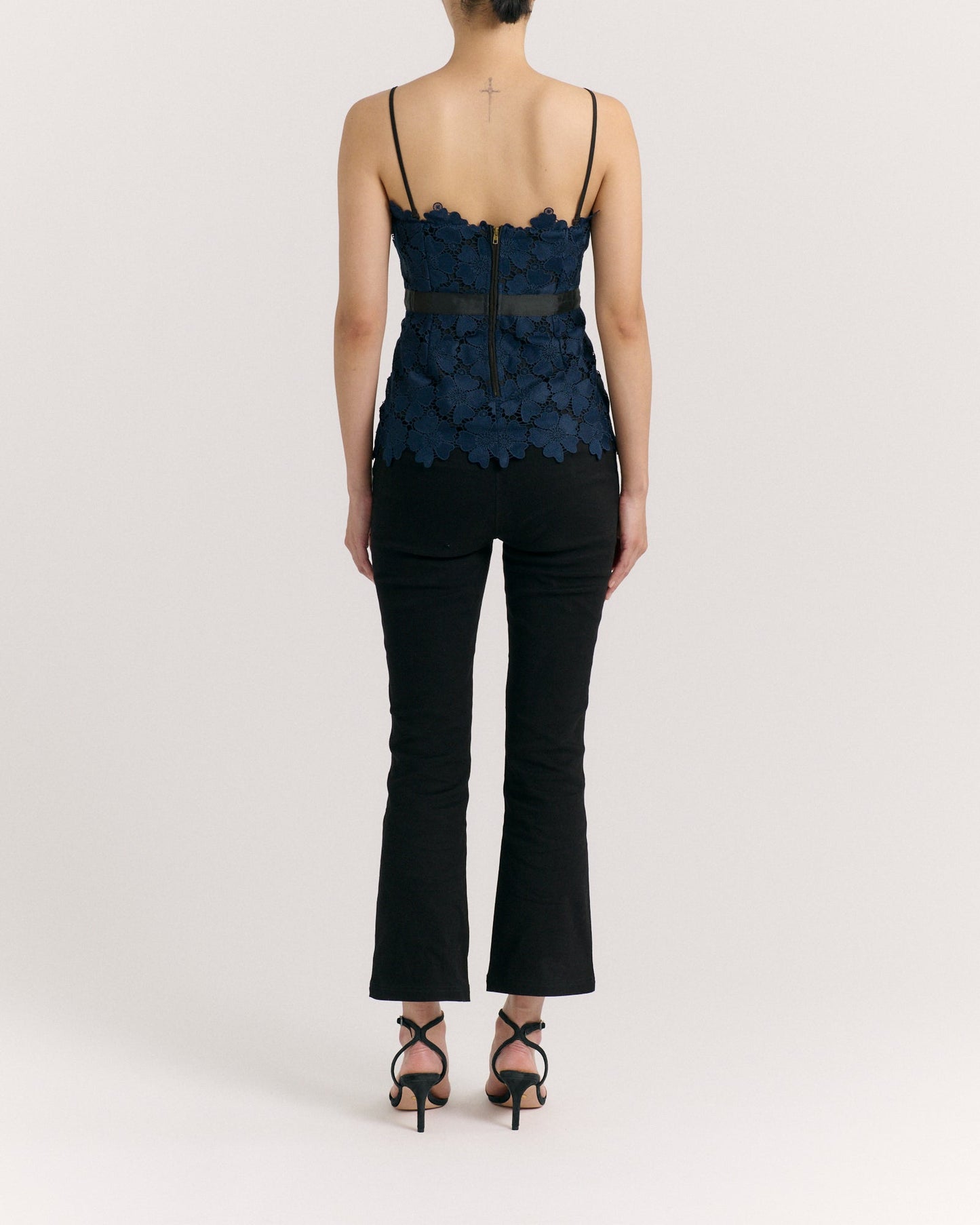 SP26 Romita Peplum Top-Midnight Blue