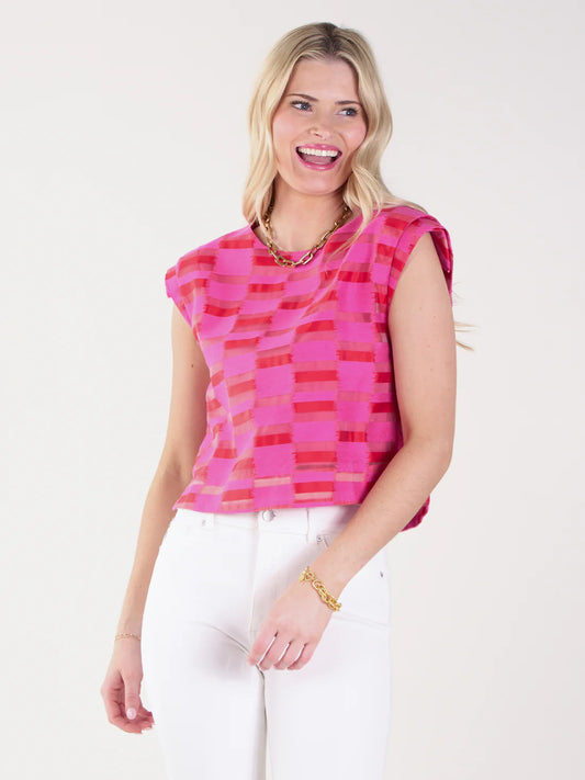Hatti Tank in Sunset Stripe