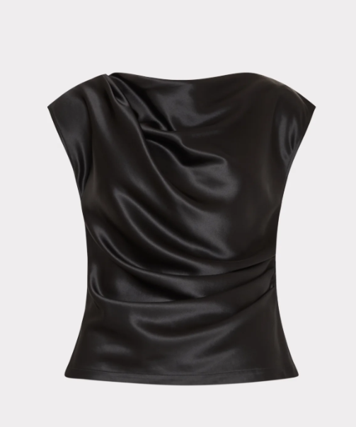 Kari Hammered Satin Top