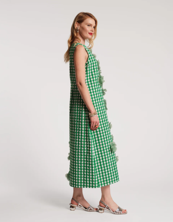 Origami Gingham Dress