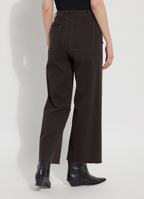 Erin Wide Leg Denim Pant - Double Espresso