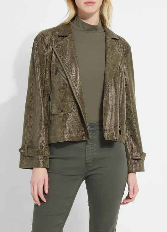 Emory Vegan Suede Moto Jacket