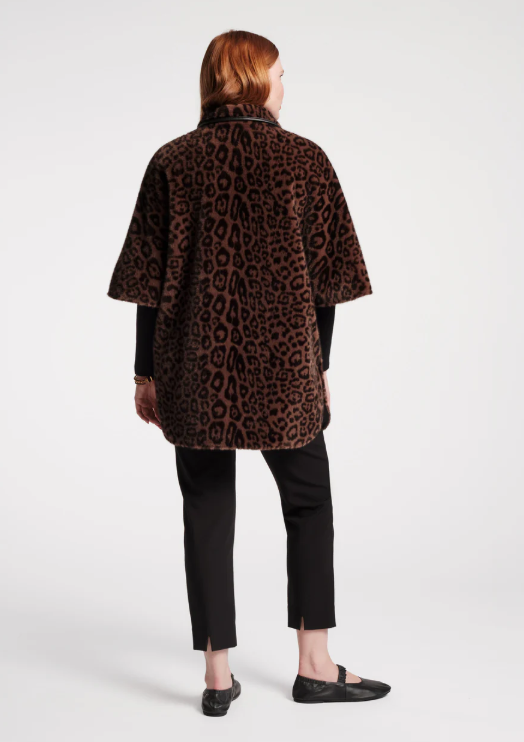 Nico Poncho - Jaguar Faux Fur