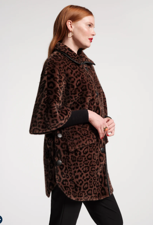 Nico Poncho - Jaguar Faux Fur