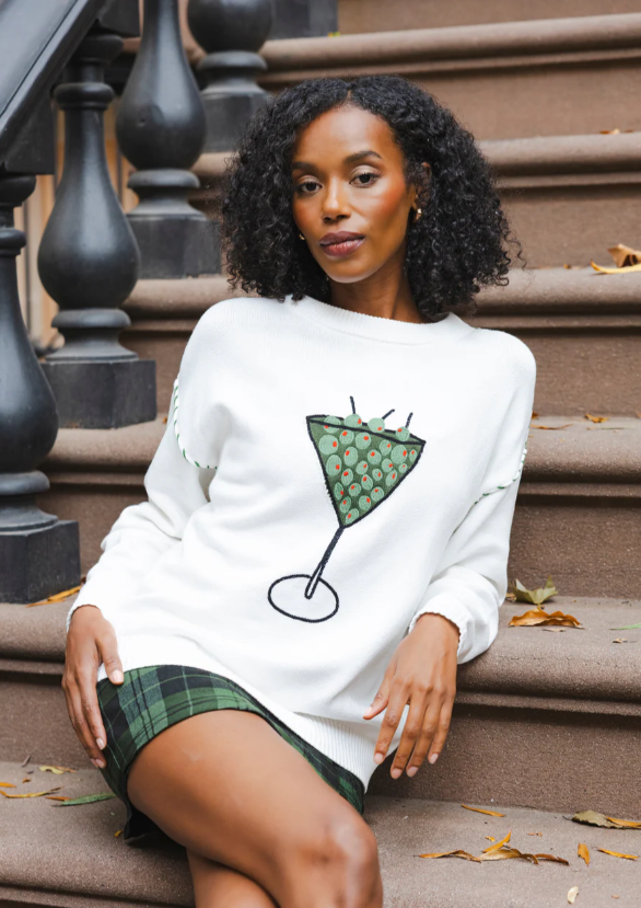 Riley Crewneck Sweater - Extra Olives