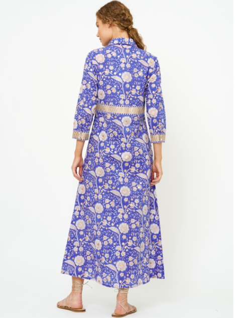 Shirt Dress Maxi - Carolina Cobalt