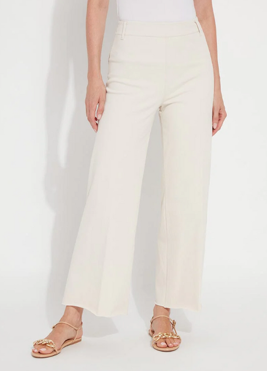 Erin Wide Leg Denim Pant - Oat