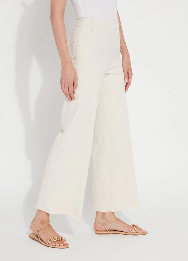 Erin Wide Leg Denim Pant - Oat