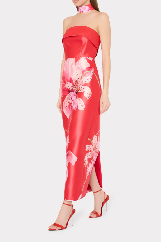Ciara Printed Faille Dress