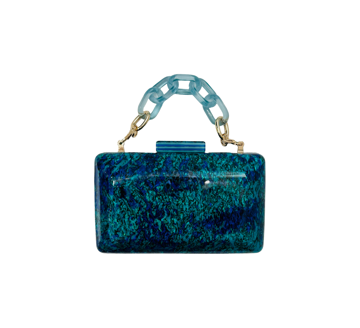 Marble Teal Clutch