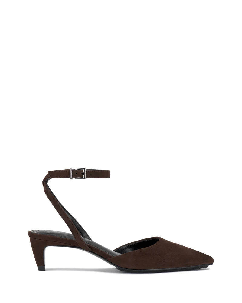 Irva Ankle Strap Kitten Heel Pump