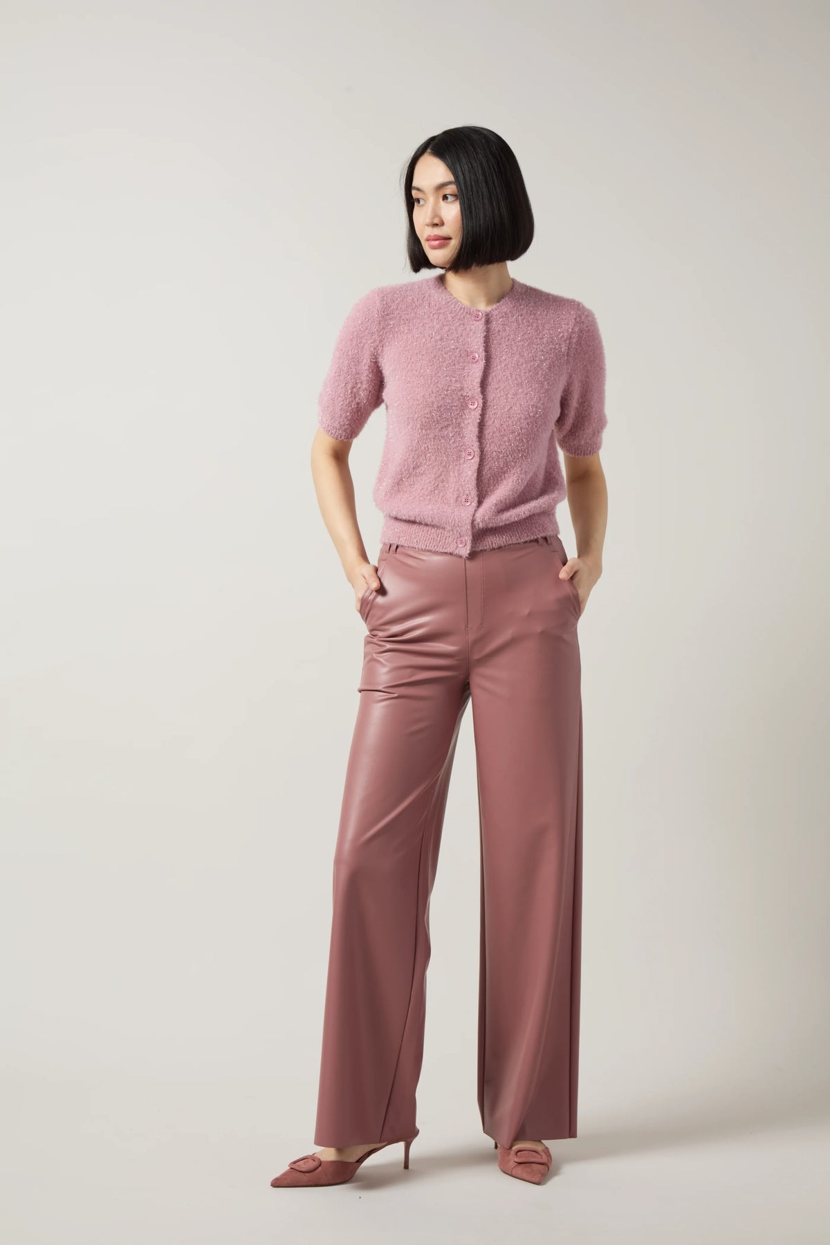 Ada Pull-On Vegan Leather Trouser