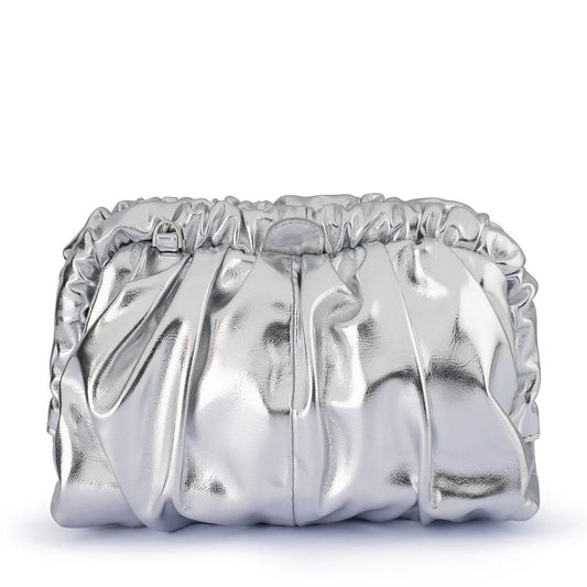 Silver Metallic Clutch