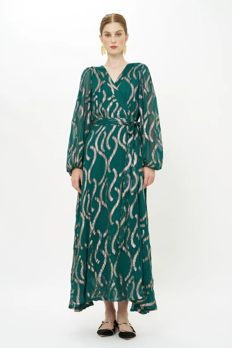 Wrap Dress - Borealis Jade