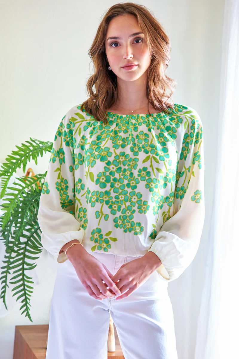 Cameron Blouse - Clover Print