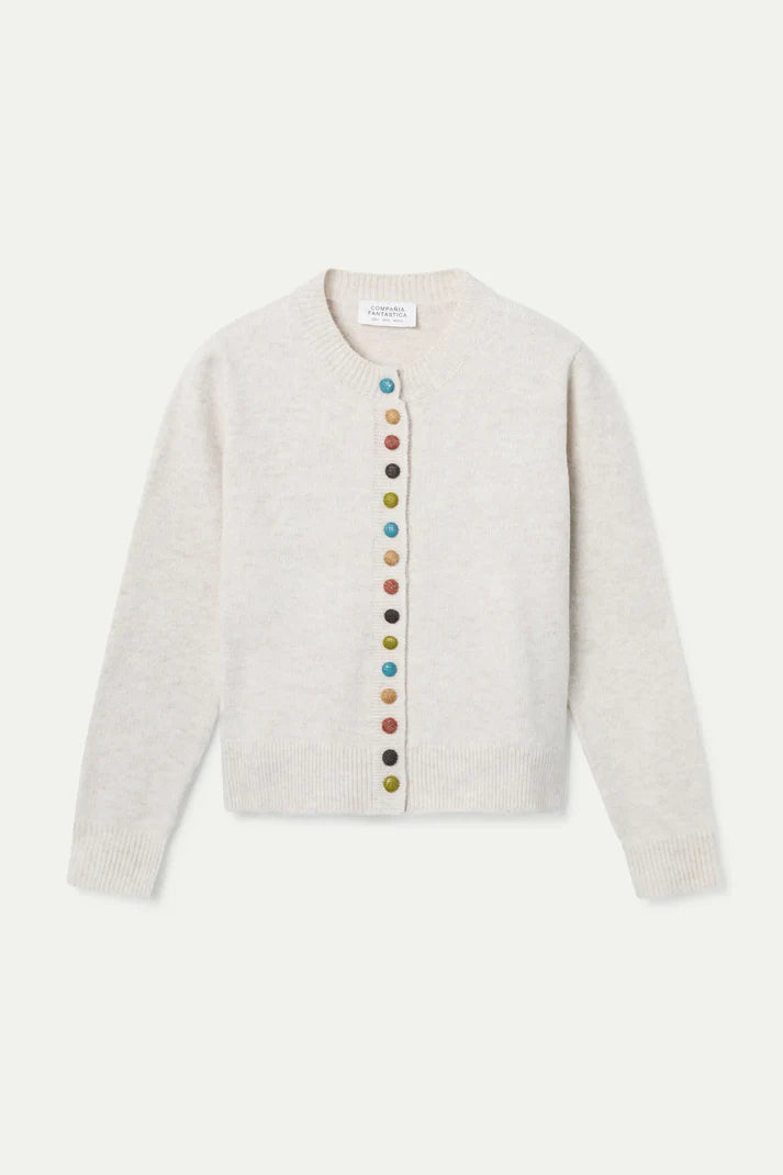 Cardigan w/ Multicolor Buttons