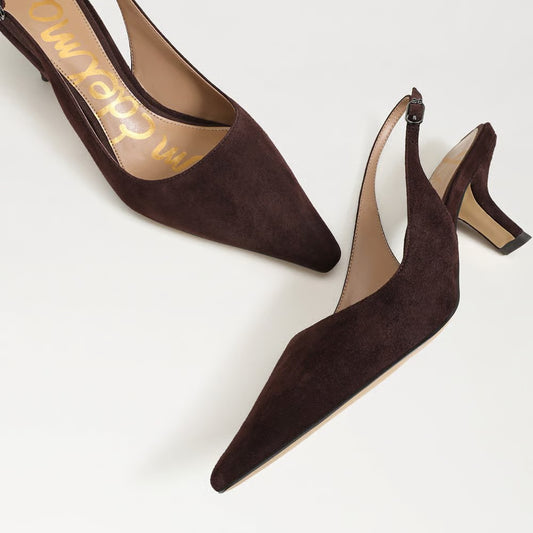 Bianka Slingback Pump - Cafe Noir Suede