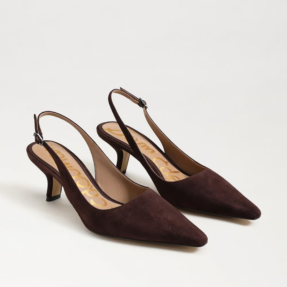 Bianka Slingback Pump - Cafe Noir Suede