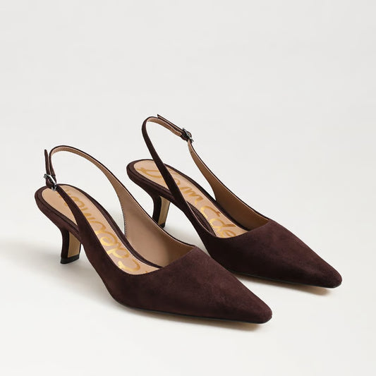 Bianka Slingback Pump - Cafe Noir Suede