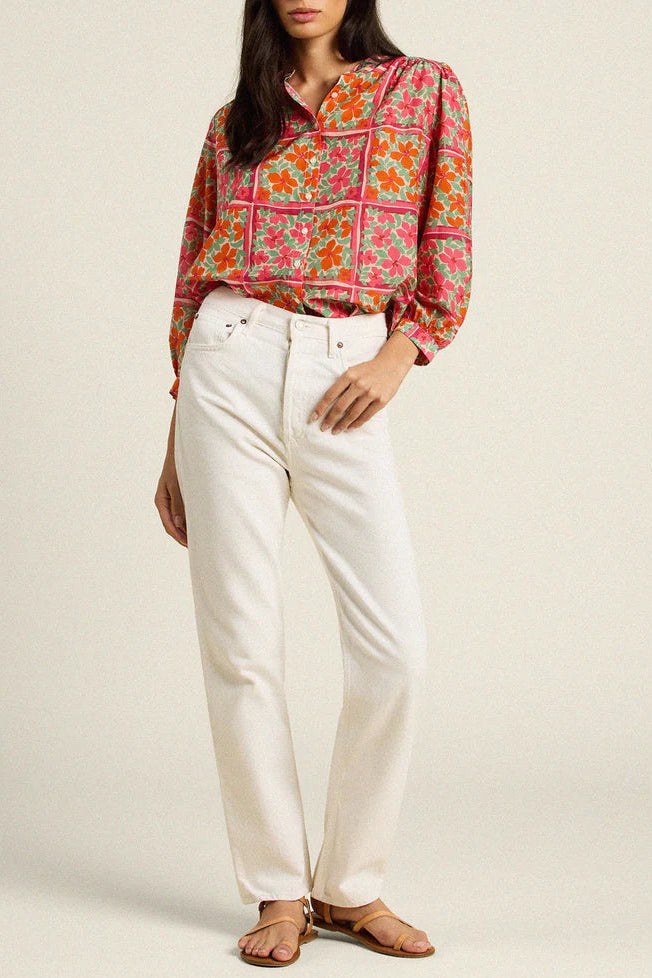 Clara Blouse - Botanic Tile