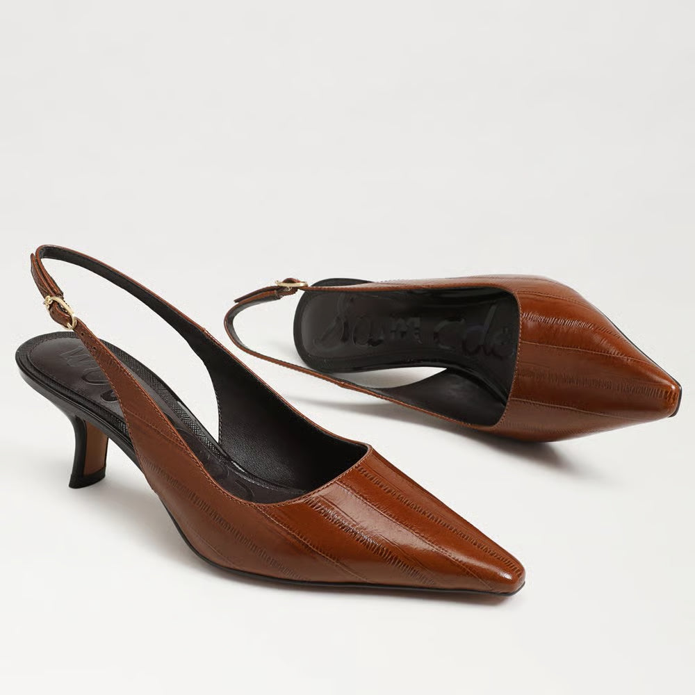 Bianka Slingback Pump - French Cognac Leather