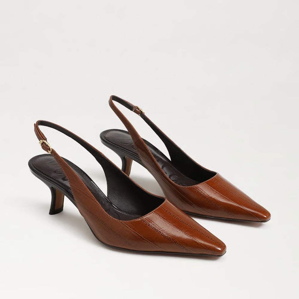 Bianka Slingback Pump - French Cognac Leather