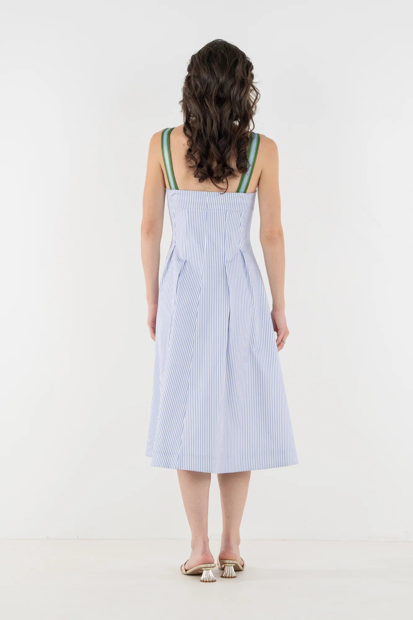 Constance Midi Dress - Grapemist Stripe