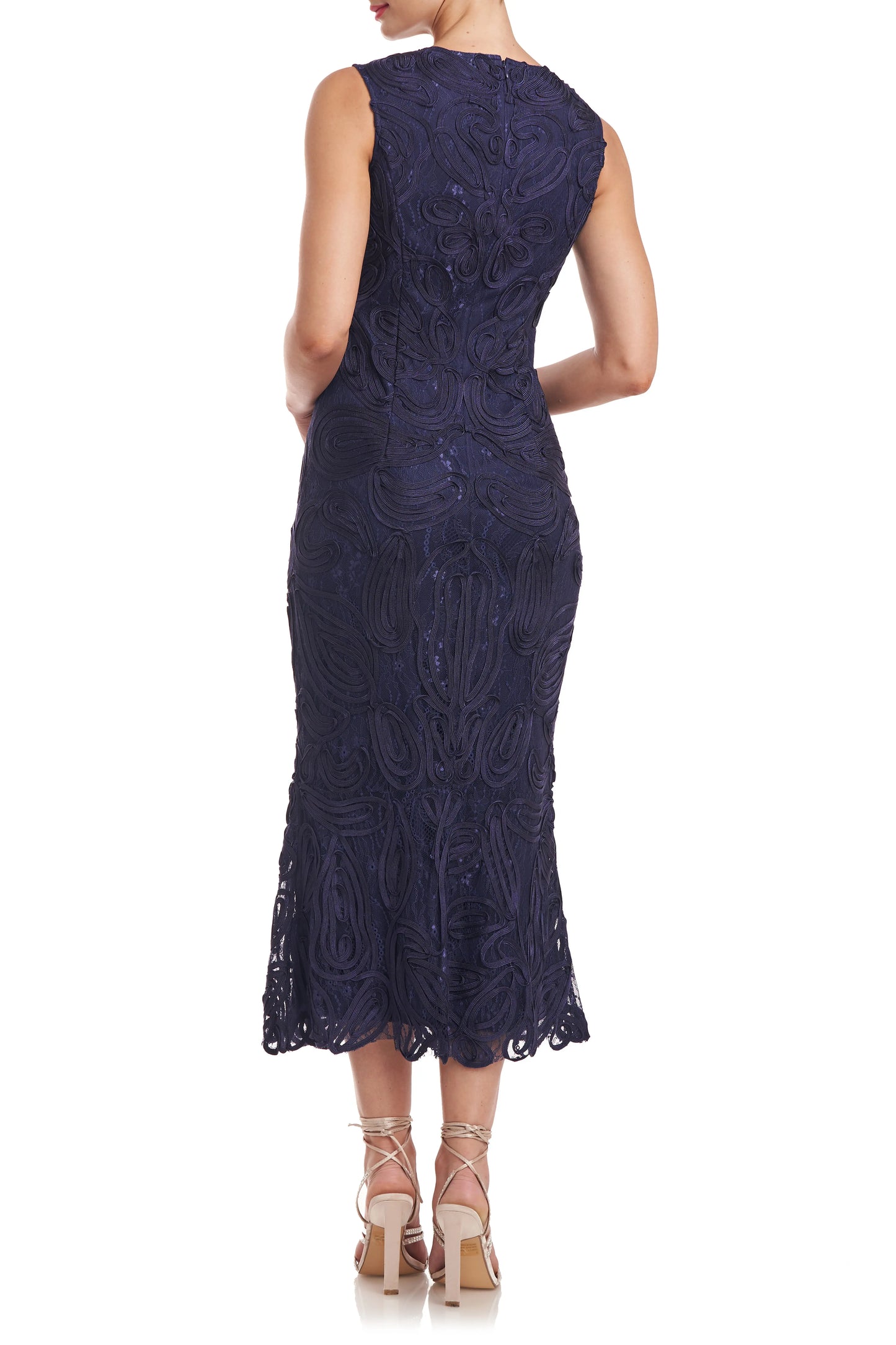 Meli Soutache Tea Length Dress