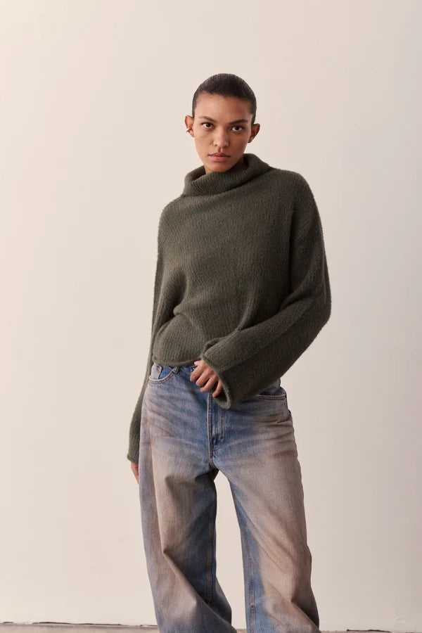Elga Sweater - Khaki Green
