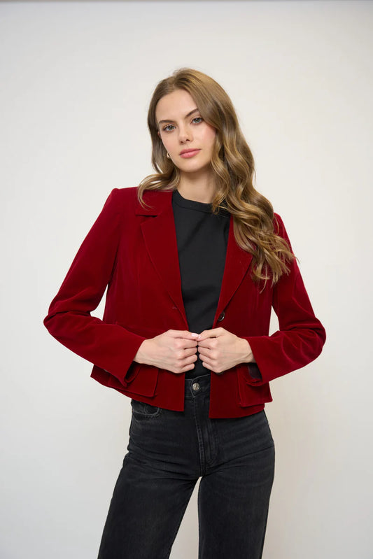 Ember Velvet Boxy Blazer