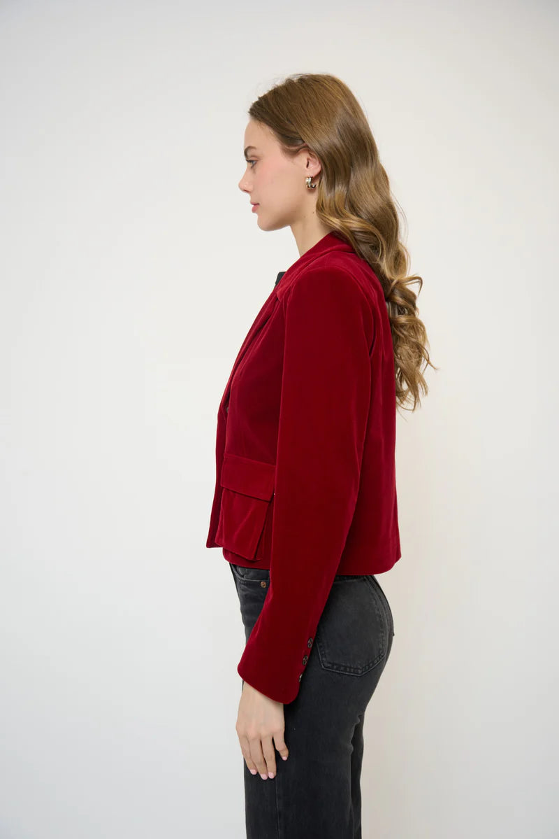 Ember Velvet Boxy Blazer
