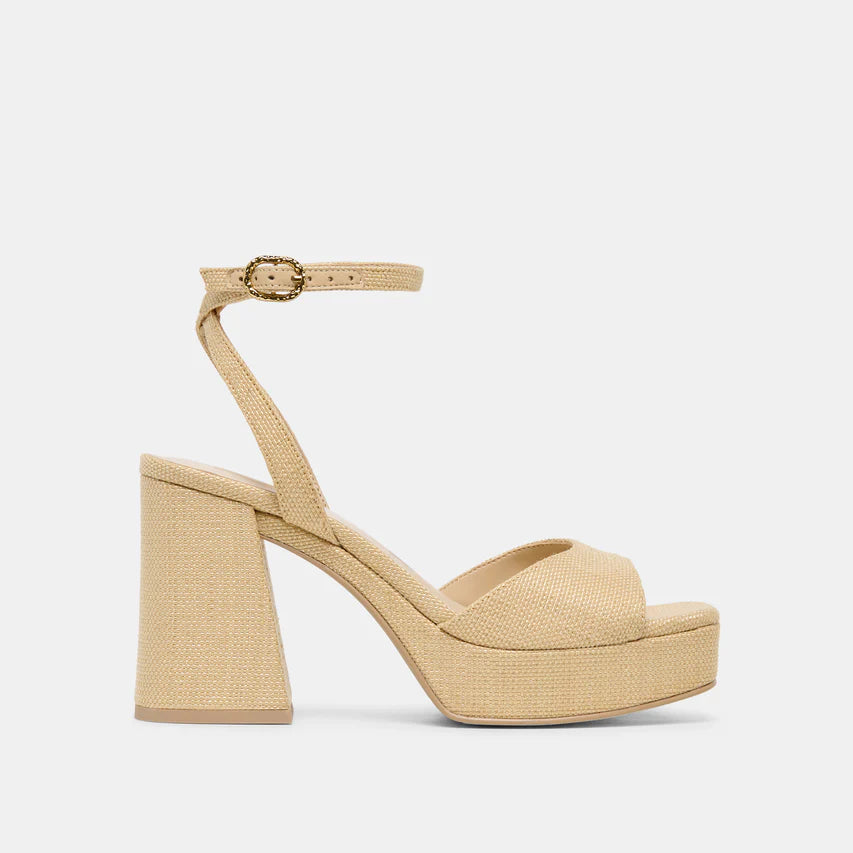 Felica Natural Raffia Heels