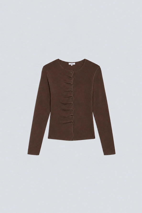 Gamira Button-Down Pleated Cardigan
