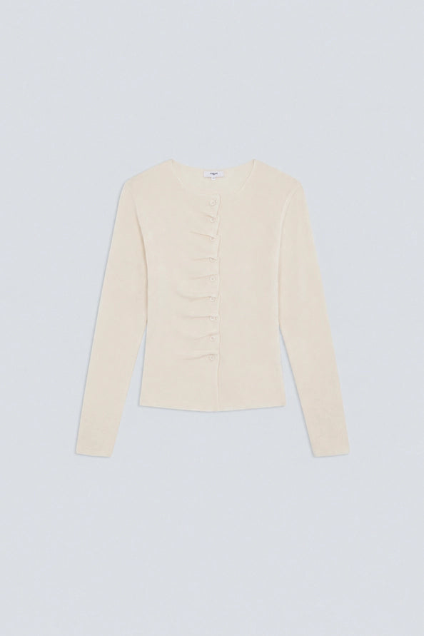 Gamira Button-Down Pleated Cardigan