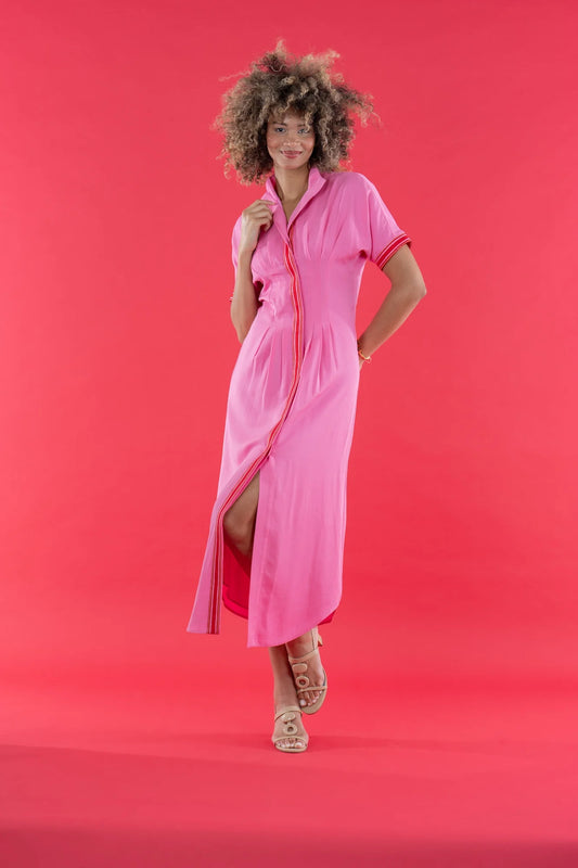 Georgia Dress - Pink Carnation