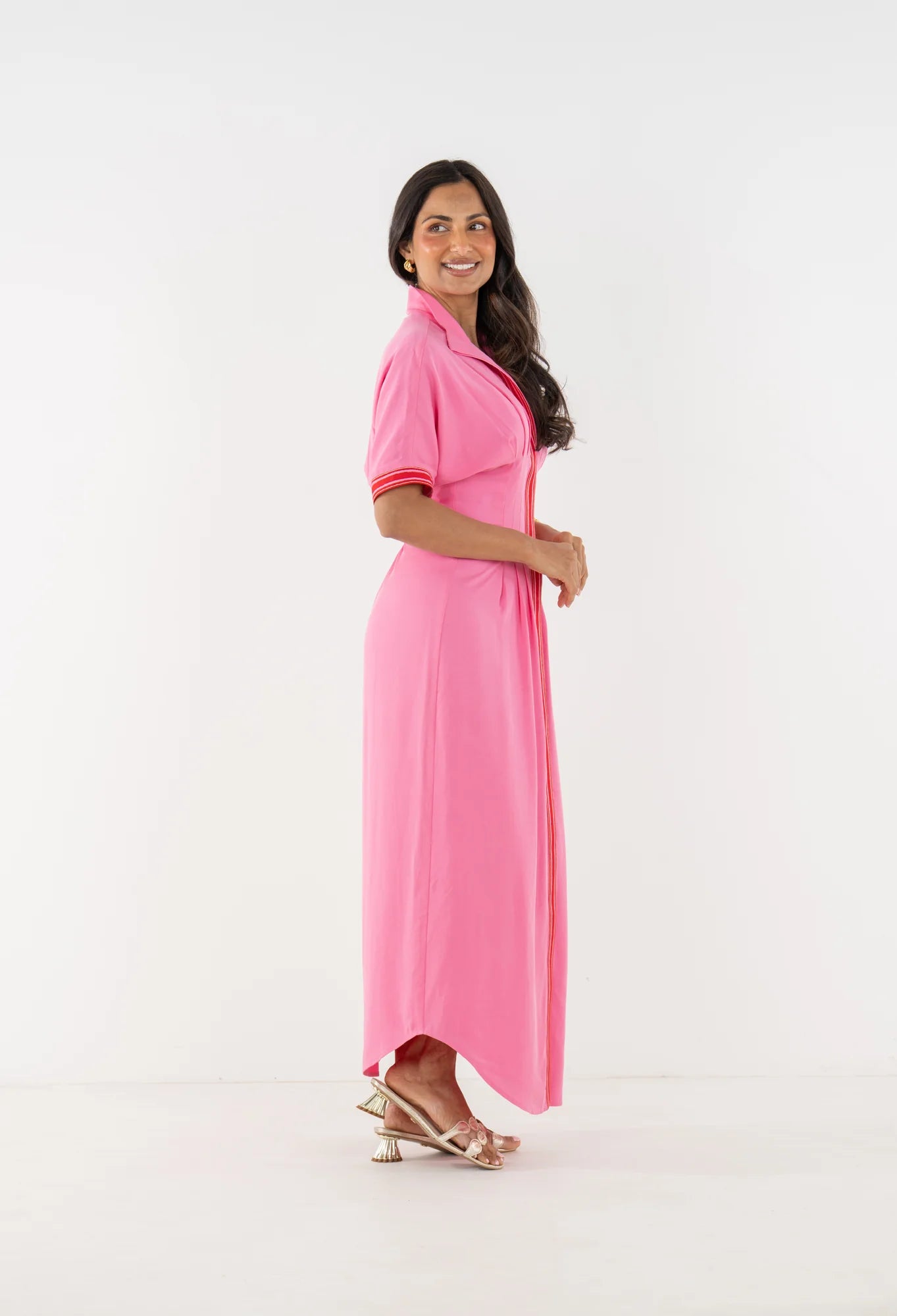 Georgia Dress - Pink Carnation S Georgia Dress - Pink Carnation S