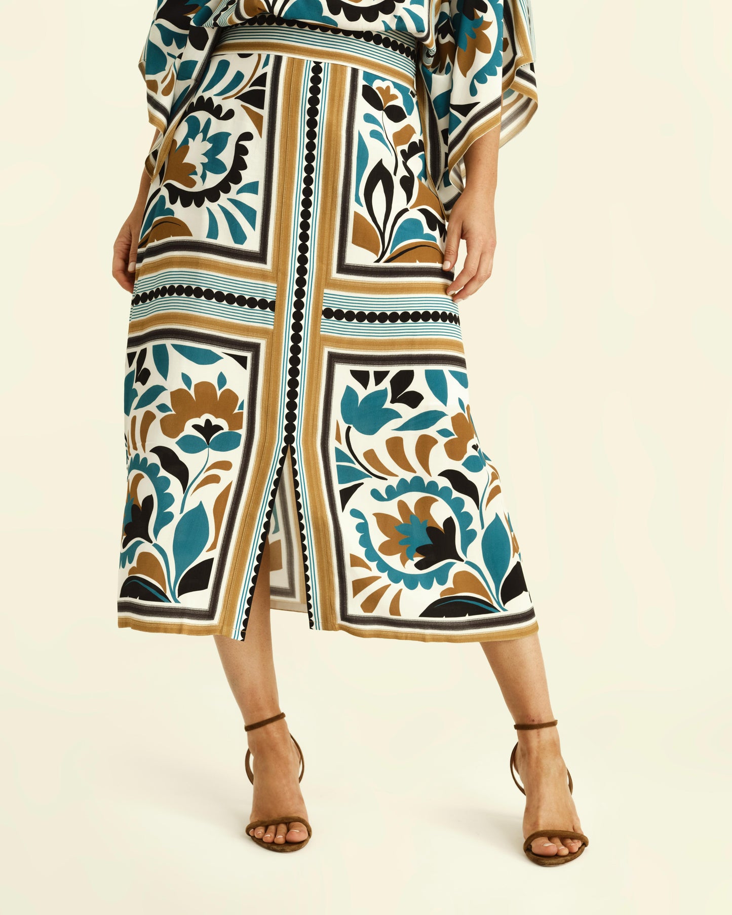 FA26 Clara Skirt-Stained Glass Floral