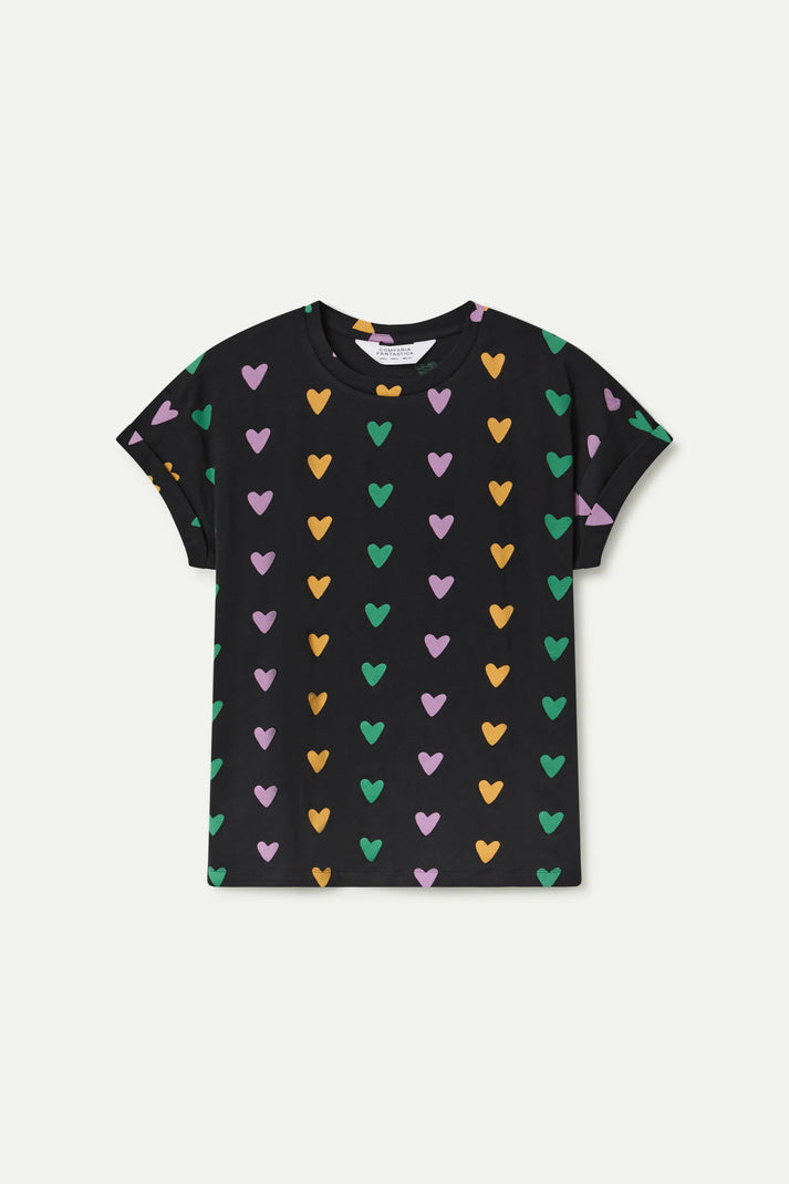 Mardi Gras Hearts Tee