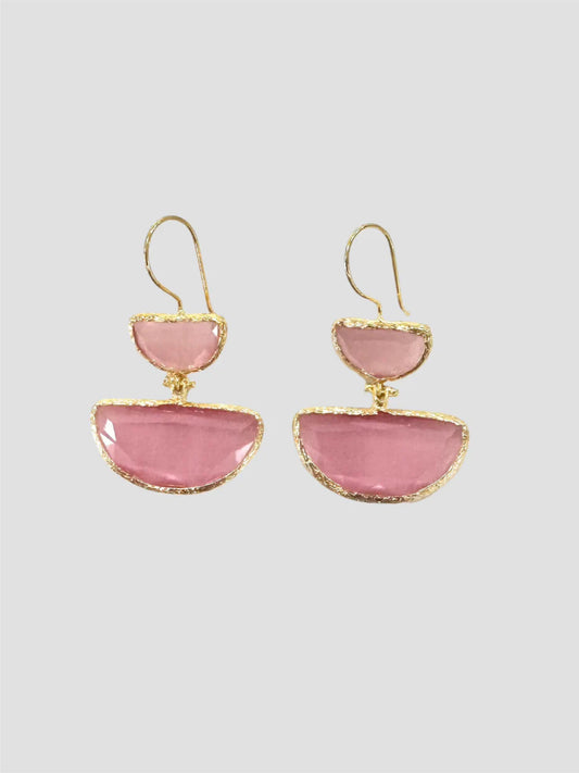 Pink Drop Earring