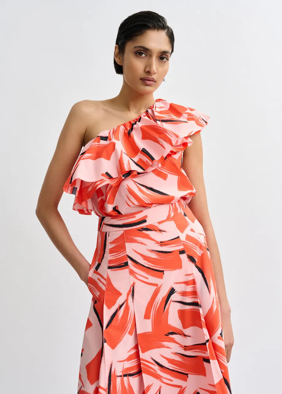 Jillian Asymmetric Ruffle Top