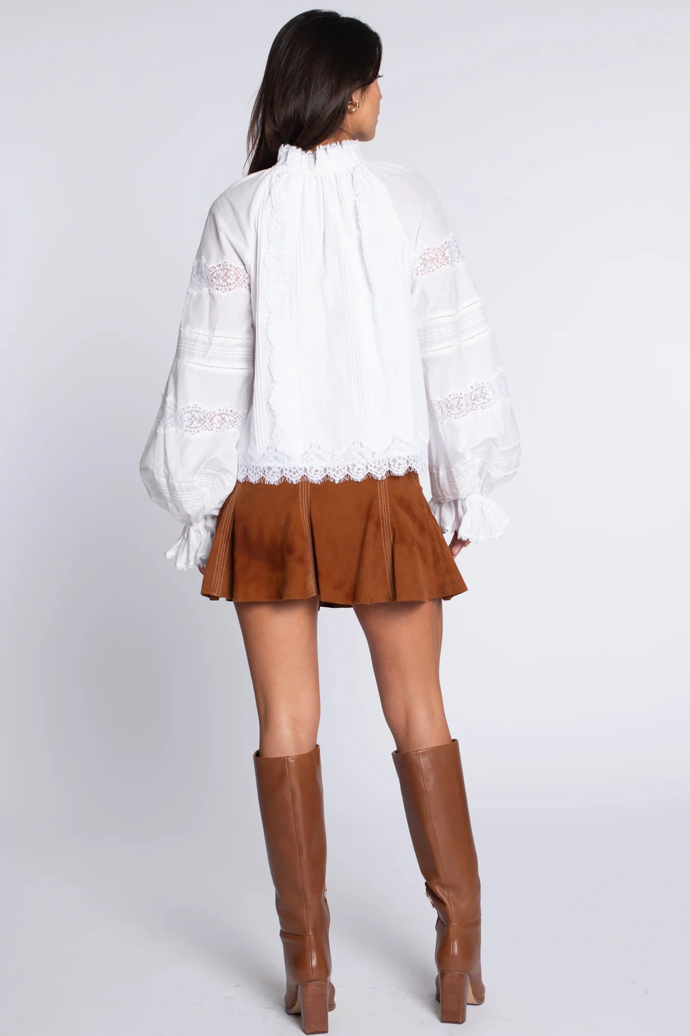 Long Sleeve Kit Top - White