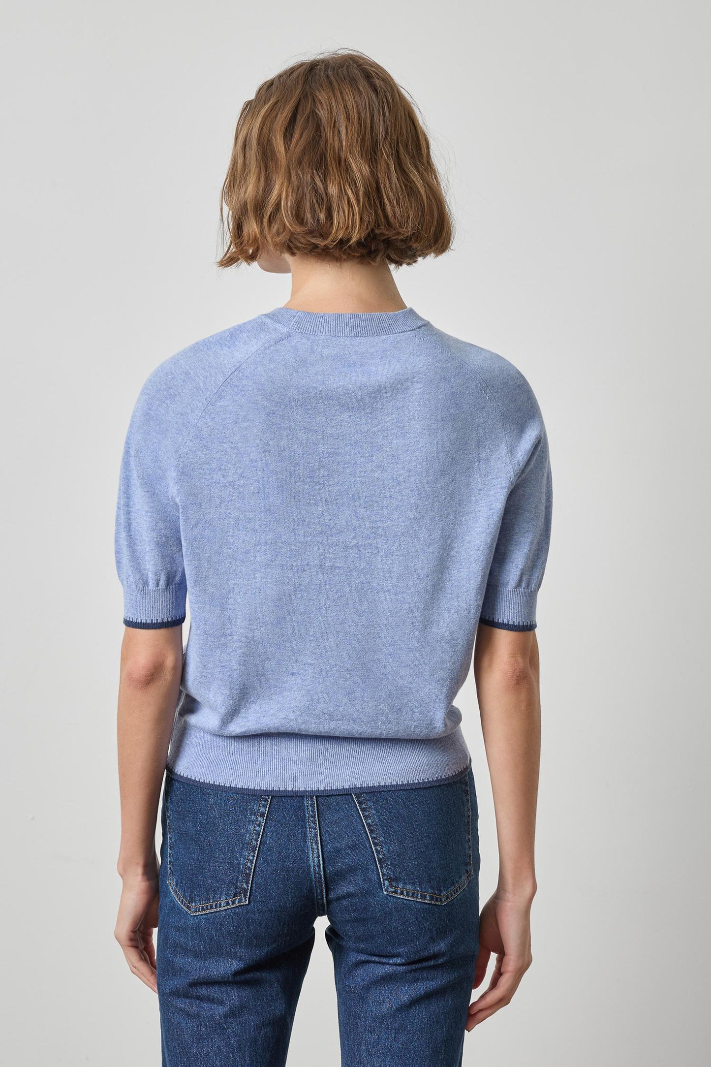 Crewneck Saddle Sleeve Sweater