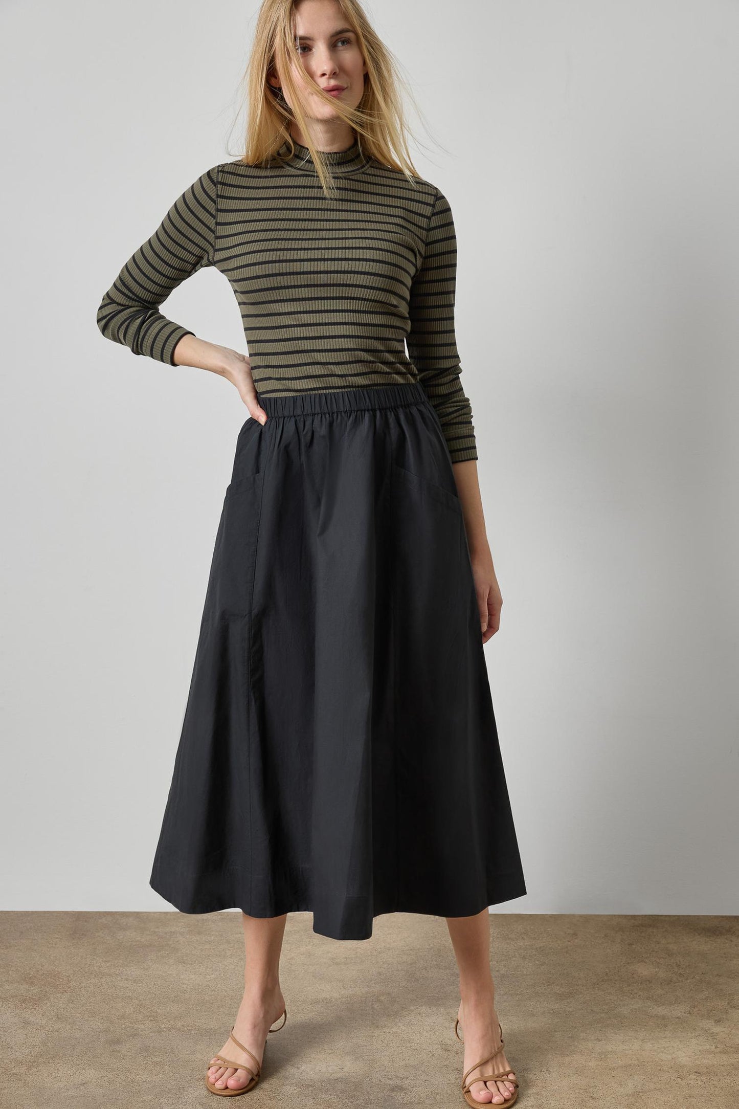 Ribbed Long Sleeve Mock