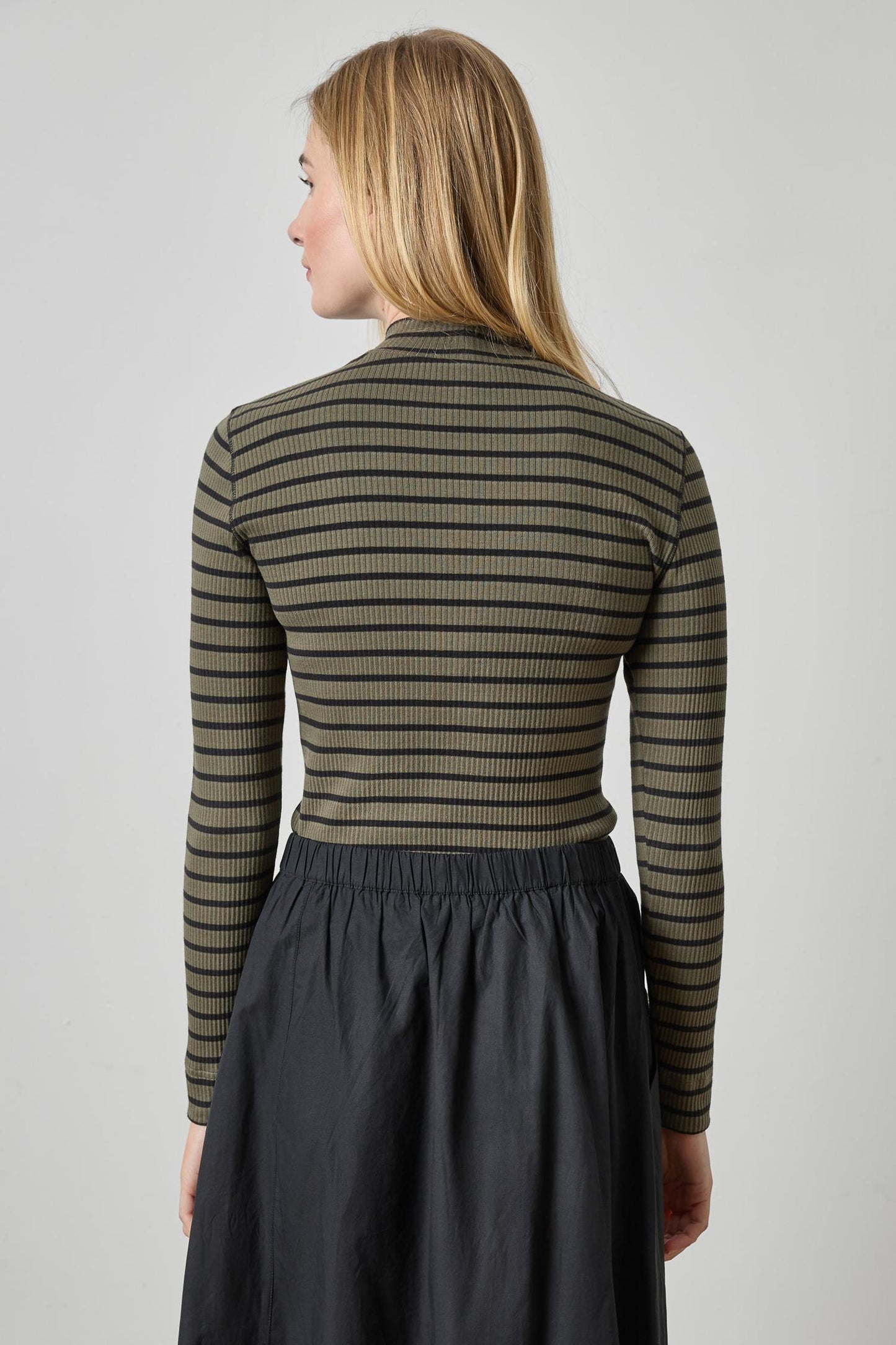 Ribbed Long Sleeve Mock